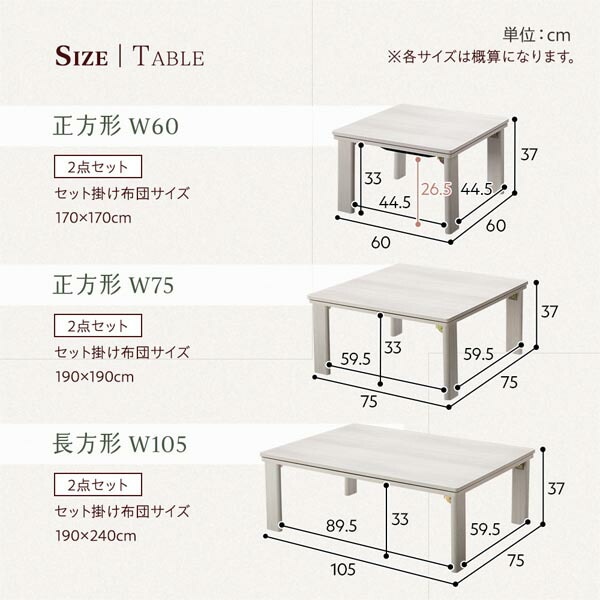 こたつ セット 2点セット [ テーブル 正方形 約75x75cm グレージュ/ウォールナット こたつ布団 約190x190cm ピンク ] 完成品