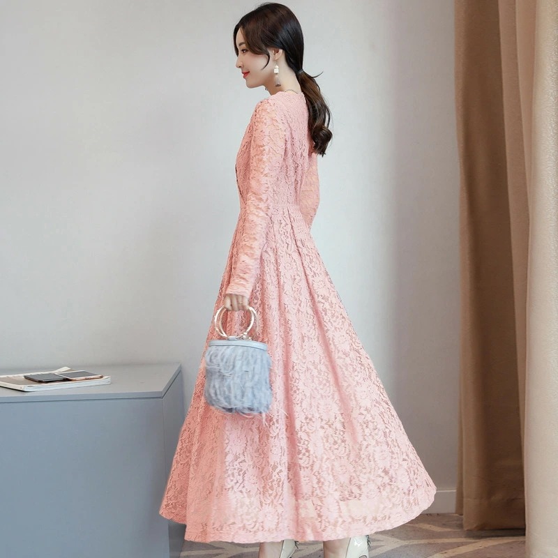 【即納】パーティードレス 結婚式 ワンピース ロング丈 総レース 刺繍 ワンピース パーティードレス ロング 大きいサイズ 入園式 二次会 謝恩会 同窓会 服装 発表会 大人 フォーマル お呼ばれ 長