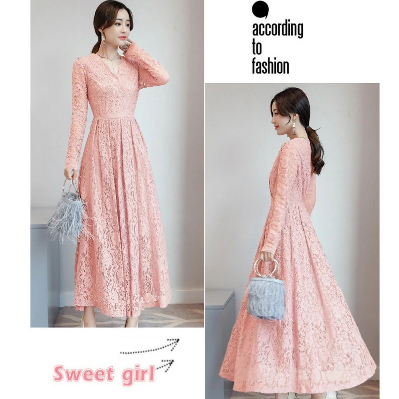 【即納】パーティードレス 結婚式 ワンピース ロング丈 総レース 刺繍 ワンピース パーティードレス ロング 大きいサイズ 入園式 二次会 謝恩会 同窓会 服装 発表会 大人 フォーマル お呼ばれ 長