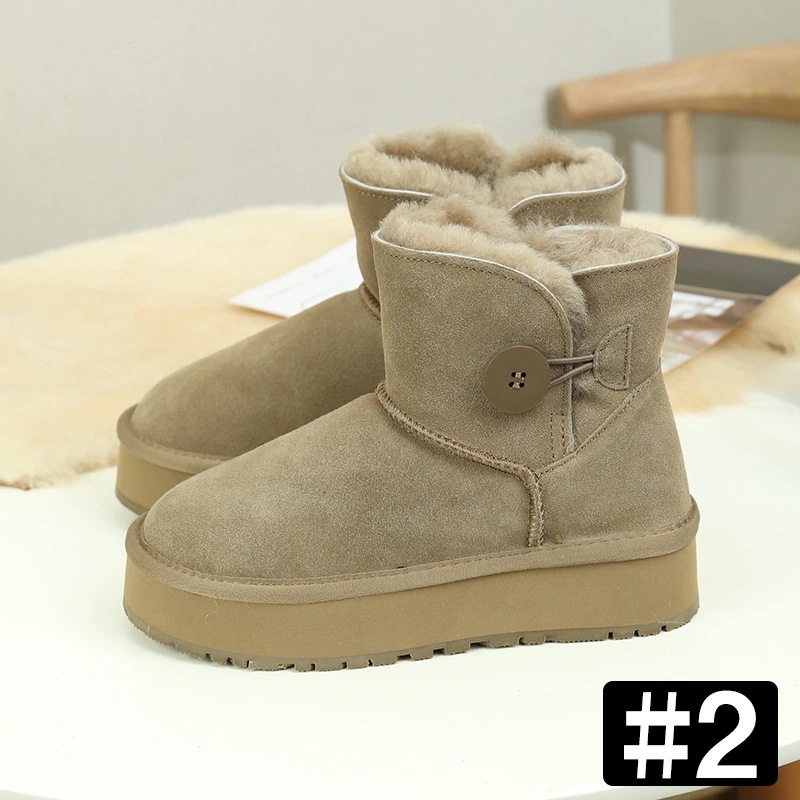 VMT55 韓国 ブーツ 牛革+ウール 厚底ブーツ スノーブーツ ショートブーツ 長靴 ムートンブーツ 厚くて暖かい 本革 裏起毛 ブーツ レディース 冬のブーツ 靴 冬 韓国ファッション シューズ