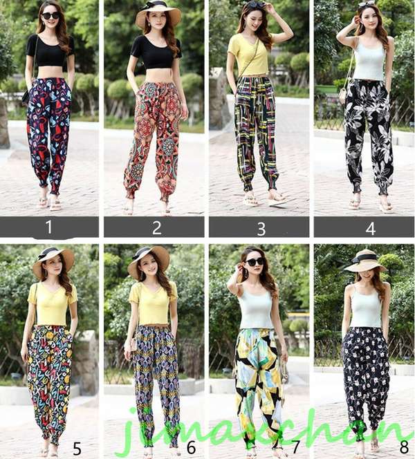 サマー 夏/薄手/タイパンツ ウエストゴム 柄パンツ アラジンパンツ ハーレム エスニック ったり ダンス ロングパンツ 長ズボン サマー 夏/薄手/タイパンツ ウエストゴム 柄パンツ アラジンパンツ ハーレム エスニック ったり ダンス ロングパンツ 長ズボン