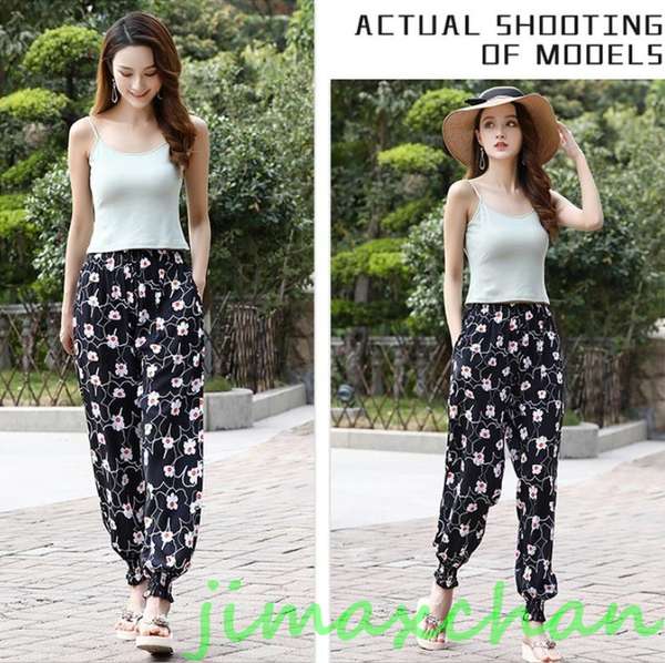 サマー 夏/薄手/タイパンツ ウエストゴム 柄パンツ アラジンパンツ ハーレム エスニック ったり ダンス ロングパンツ 長ズボン サマー 夏/薄手/タイパンツ ウエストゴム 柄パンツ アラジンパンツ ハーレム エスニック ったり ダンス ロングパンツ 長ズボン