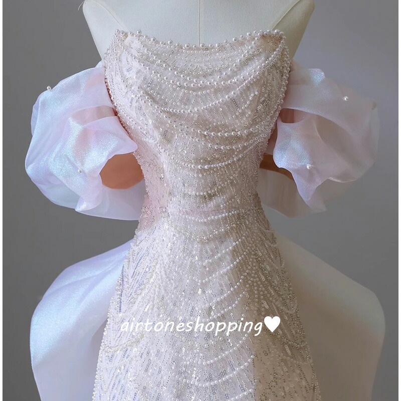 ウェディングドレス オフショルダー ピンク ホワイト パール ビーズ スパンコール 素敵 キレイめ 二次会ドレス 結婚式ドレス ロングドレス ウェディング ドレス 白 Aライン バックリボン オシャレ ウェディングドレス オフショルダー ピンク ホワイト パール ビーズ スパンコール 素敵 キレイめ 二次会ドレス 結婚式ドレス ロングドレス ウェディング ドレス 白 Aライン バックリボン オシャレ