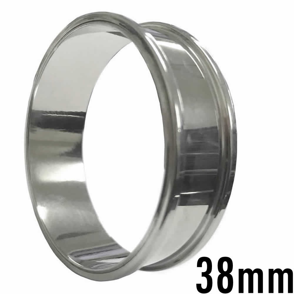 ボディピアス 38mm フレッシュトンネル 38ミリ ステンレス 定番 ラージホール 銀色 シルバー 土管型 ネジ式 装着簡単 シンプルプレーン 耳 軟骨 舌 口 拡張 xxxtn38xxxxxx