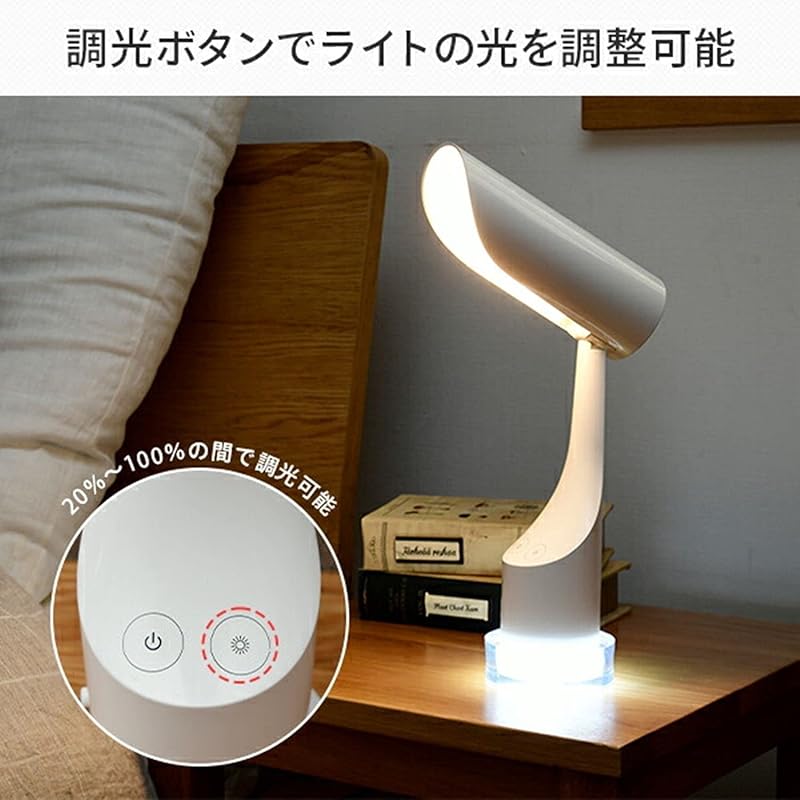 【即納】[山善] LED デスクライト USB充電式 折り畳み式 コードレス 調色2段階 調光機能搭載 インテリア照明 7色イルミネーション搭載 モバイルランプ 持ち運び YLSP-A05(W)