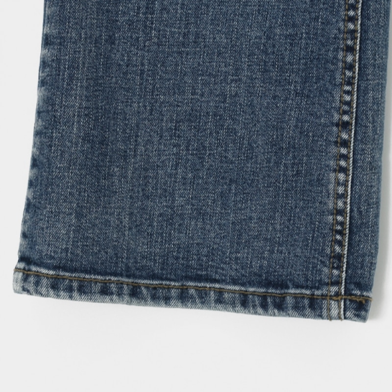 ブラックアップ [MADE] ヒールバーローウエストブーツカットデニムパンツ