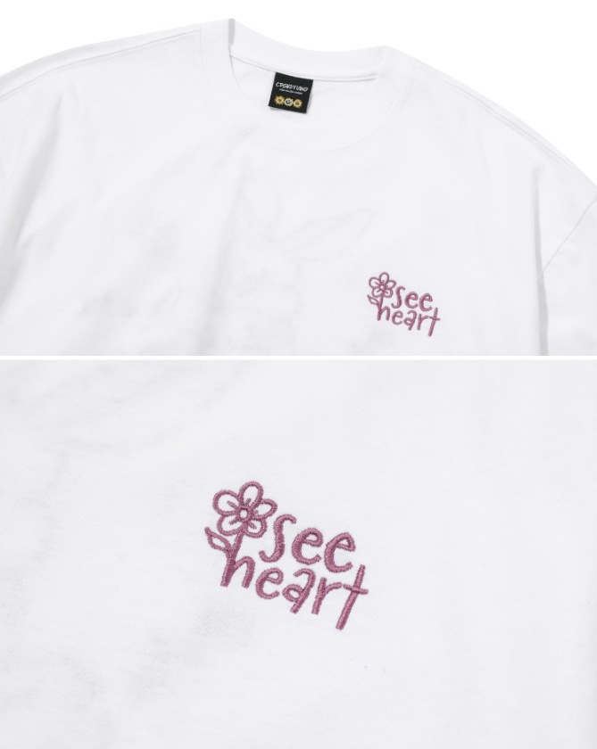 【CPGN STUDIO】24SS★ Heart Bunny Embroidered Short Sleeve T Psycho Bunny Longbridge Embroidered Logo Short Sleeve