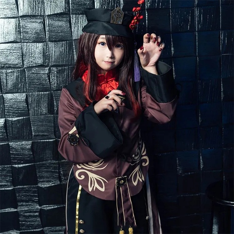 ウイッグ付き 原神 胡桃 フータオ コスプレ衣装 魔女服 原神 げんしん ヒロイン Hu Tao ハロウィン クリスマス 制服 大人 子供 男子 女子 イベント 人気 ゲーム イベント 学園祭 贈り