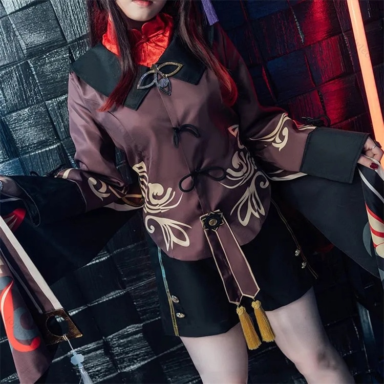 ウイッグ付き 原神 胡桃 フータオ コスプレ衣装 魔女服 原神 げんしん ヒロイン Hu Tao ハロウィン クリスマス 制服 大人 子供 男子 女子 イベント 人気 ゲーム イベント 学園祭 贈り