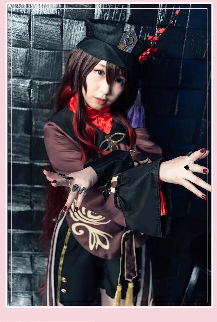ウイッグ付き 原神 胡桃 フータオ コスプレ衣装 魔女服 原神 げんしん ヒロイン Hu Tao ハロウィン クリスマス 制服 大人 子供 男子 女子 イベント 人気 ゲーム イベント 学園祭 贈り