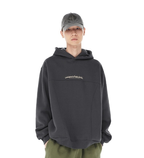 さらに100円引き◆MAHAGRID◆CURVED CUT HOODIE mahagrid] CURVED CUT HOODIE