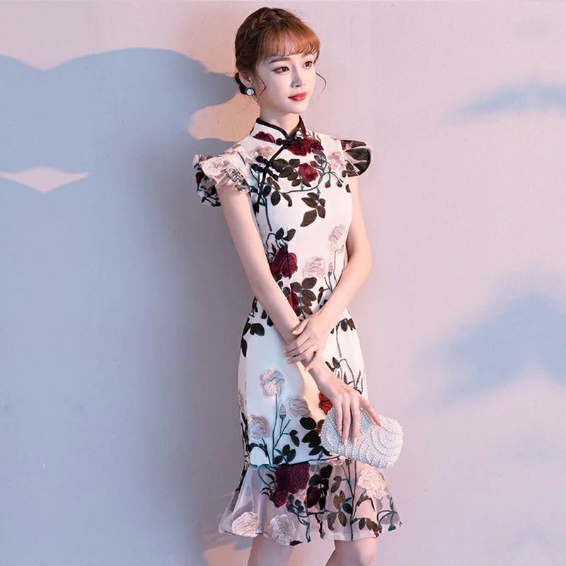 【2枚購入で2OO円OFF】チャイナドレス 「XS~XXL」きれいめ 立ち襟 フェミニン チャイナ風ワンピース 春夏 夏 レディース ロングワンピース 膝丈 パーティードレス フォーマル お出かけ お 【2枚購入で2OO円OFF】チャイナドレス 「XS~XXL」きれいめ 立ち襟 フェミニン チャイナ風ワンピース 春夏 夏 レディース ロングワンピース 膝丈 パーティードレス フォーマル お出かけ お