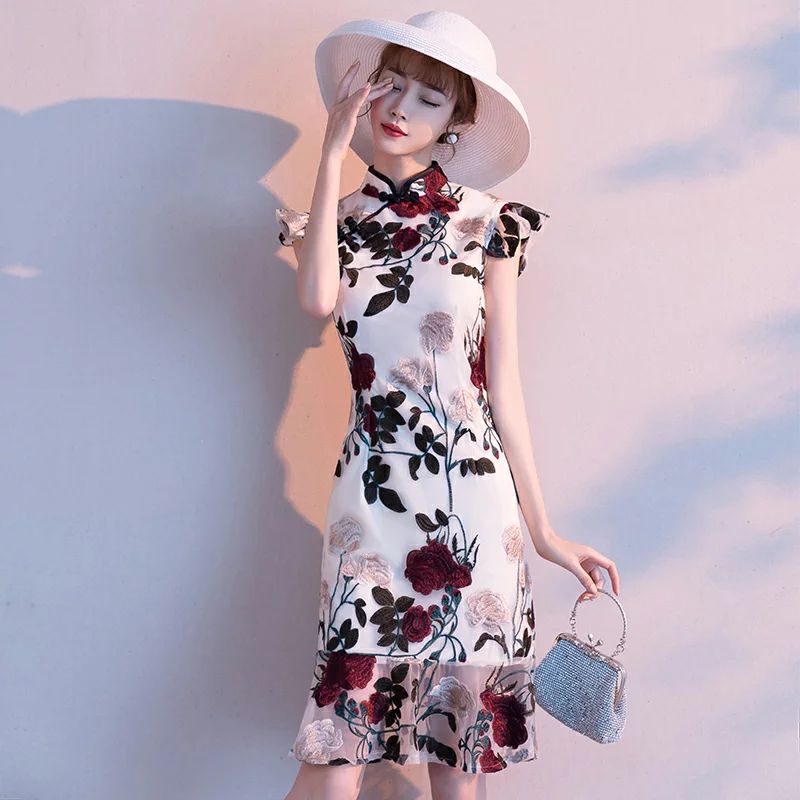 【2枚購入で2OO円OFF】チャイナドレス 「XS~XXL」きれいめ 立ち襟 フェミニン チャイナ風ワンピース 春夏 夏 レディース ロングワンピース 膝丈 パーティードレス フォーマル お出かけ お 【2枚購入で2OO円OFF】チャイナドレス 「XS~XXL」きれいめ 立ち襟 フェミニン チャイナ風ワンピース 春夏 夏 レディース ロングワンピース 膝丈 パーティードレス フォーマル お出かけ お