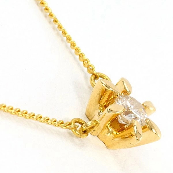 K18 18金 YG イエローゴールド ネックレス ダイヤ 0.23 鑑別書 ジュエリー 中古 K18 18金 YG イエローゴールド ネックレス ダイヤ 0.23 鑑別書 ジュエリー 中古