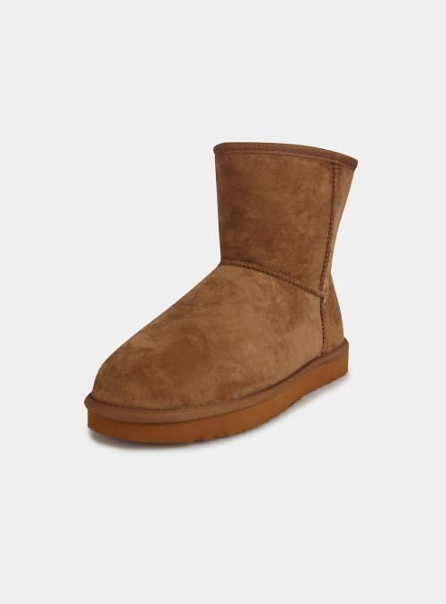 冬限定コージースエードフリースミドルブーツ[2色]