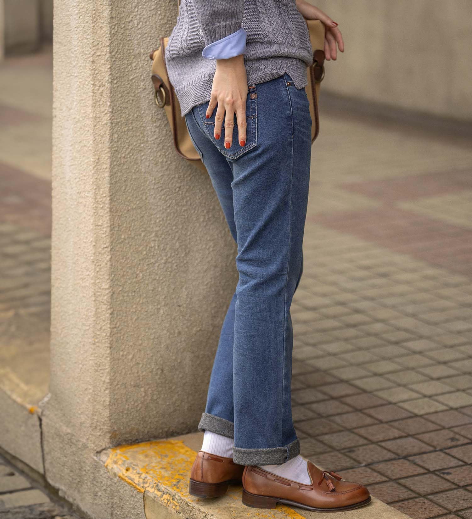 [シーセブンティーン] BODY FIRE ストレートデニムパンツ【暖】 レディース D.USED