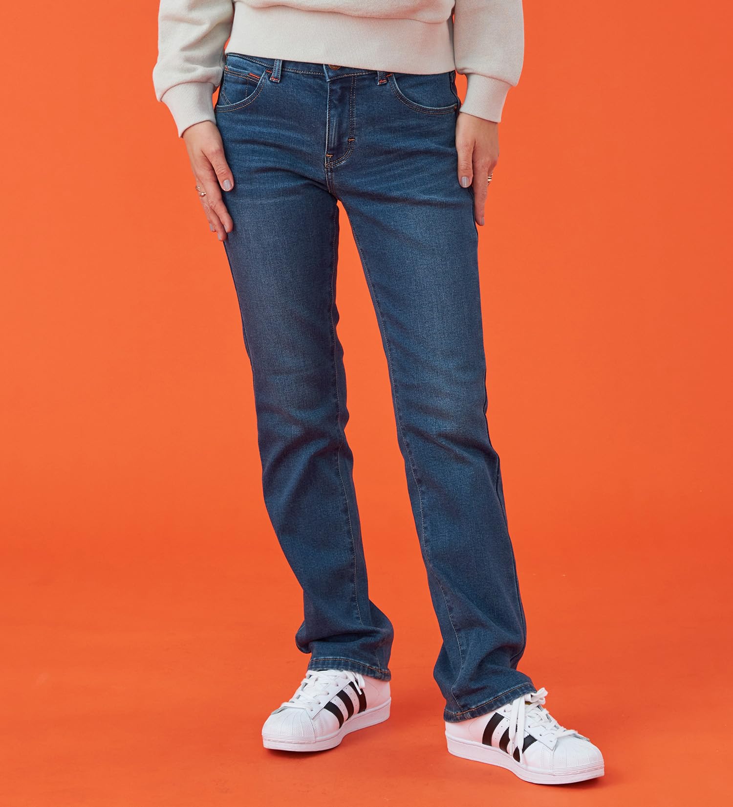 [シーセブンティーン] BODY FIRE ストレートデニムパンツ【暖】 レディース D.USED