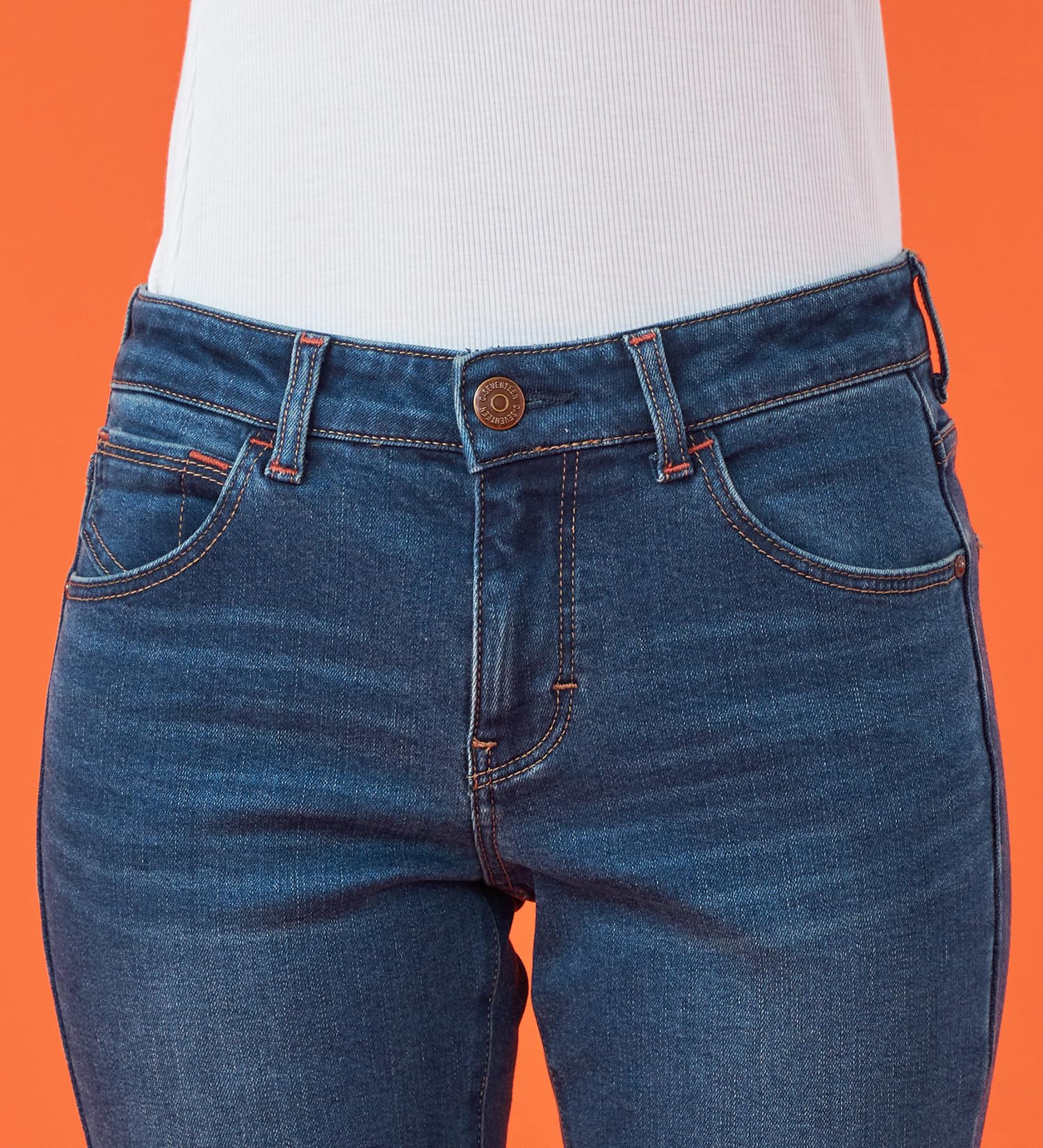 [シーセブンティーン] BODY FIRE ストレートデニムパンツ【暖】 レディース D.USED