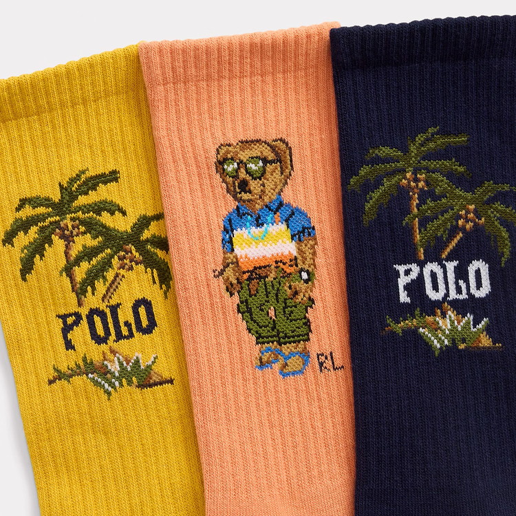 RL SURF CLUB BEAR CREW ソックス 6PK [アソート]【821586PK3-381】