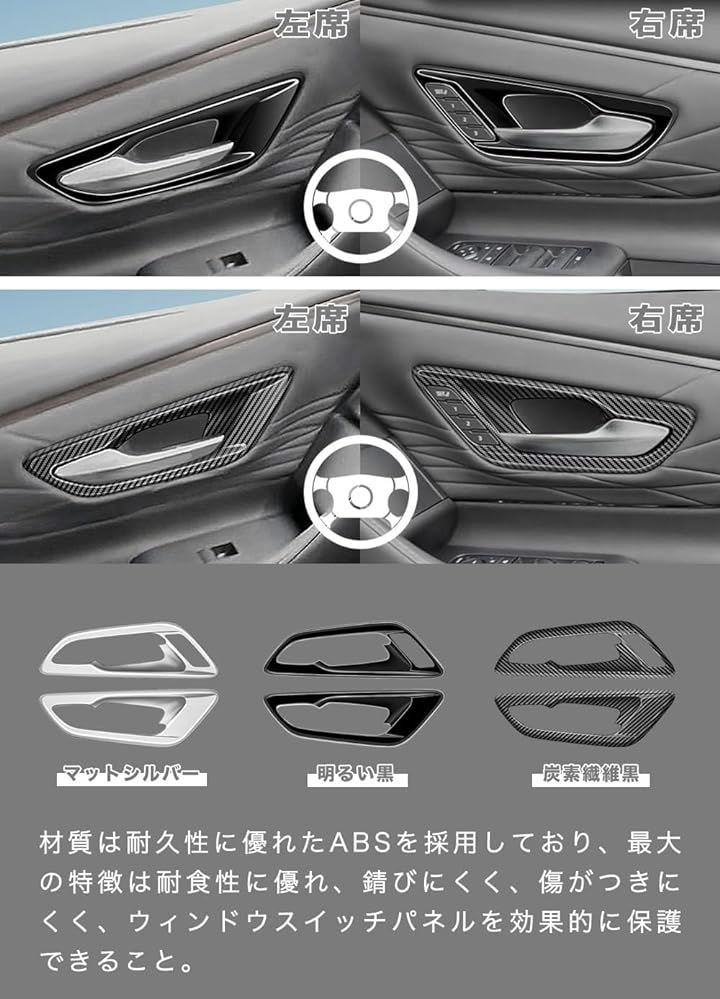 新型 アルファード ヴェルファイア 40系 インナードアハンドルカバー インナードアハンドルプロテクター 車内 AAHH40W AAHH45W シルバー( ABS シルバー) 新型 アルファード ヴェルファイア 40系 インナードアハンドルカバー インナードアハンドルプロテクター 車内 AAHH40W AAHH45W シルバー( ABS シルバー)