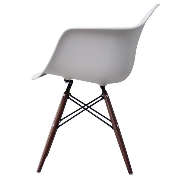 チェア 椅子 イームズ アームシェルチェア DAW 艶無しマット おしゃれ 完成品 ダイニングチェア デスクチェア 座面高さ45cm アイスグレー
