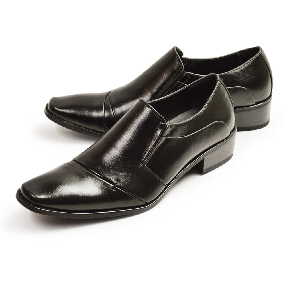 ビジネスシューズ 靴 メンズ ビジネス メンズ スクエアトゥ スリッポン ビジネスシューズ 革靴 脚長 イタリアンデザイン 紳士靴 靴 メンズ 通勤 シークレットシューズ ze2011