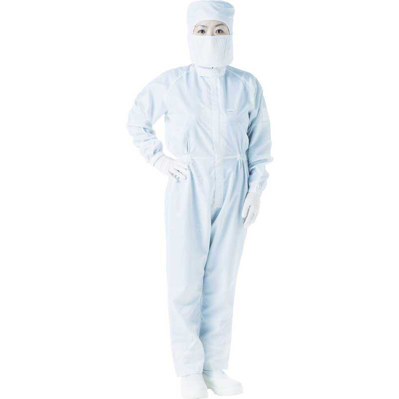 トラスコ中山 制電糸グリッド仕様フード無つなぎ服 ホワイト LL TCOGWLL トラスコ中山 制電糸グリッド仕様フード無つなぎ服 ホワイト LL TCOGWLL