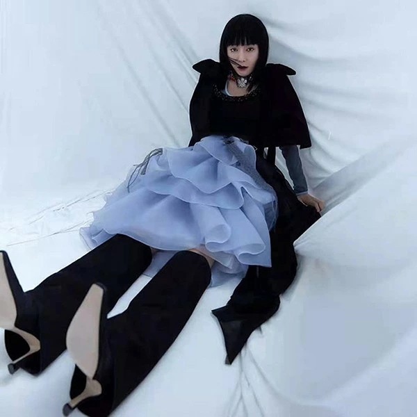 美脚ロングブーツ ニーハイブーツ 美脚 ストレッチ 厚底 ロング 疲れない ダンス ブーツ ハイヒール ピンヒール スエード 美脚 オフィス 通勤 痛くない 歩きやすい cs092s1s1c6