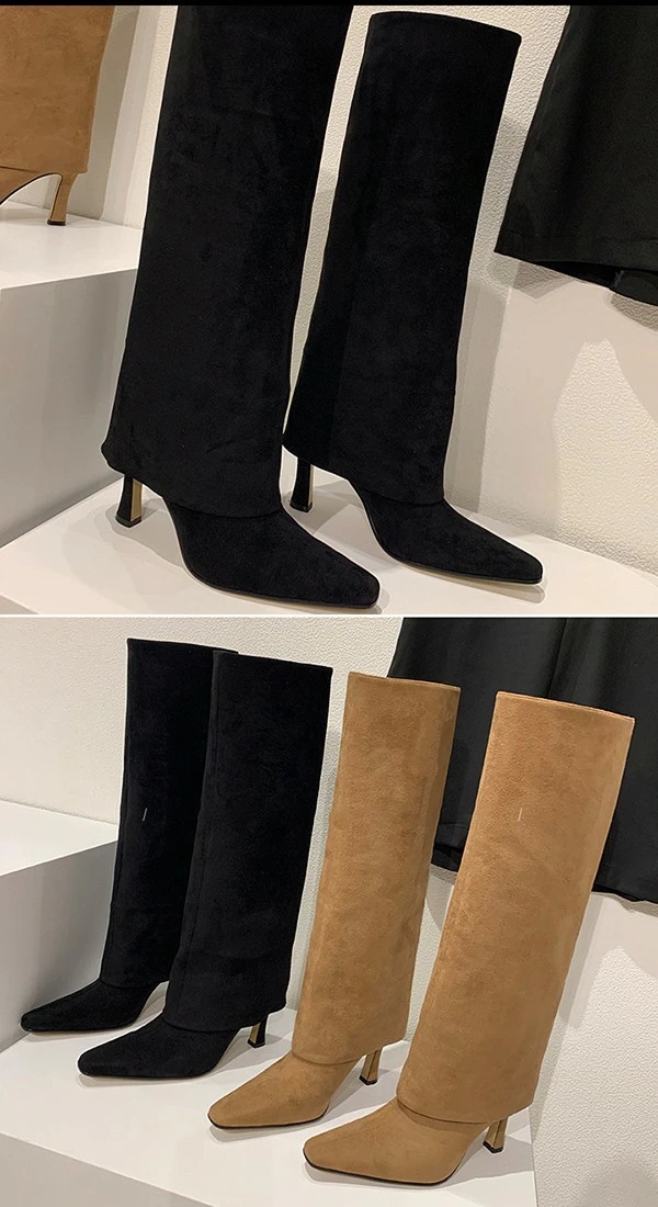 美脚ロングブーツ ニーハイブーツ 美脚 ストレッチ 厚底 ロング 疲れない ダンス ブーツ ハイヒール ピンヒール スエード 美脚 オフィス 通勤 痛くない 歩きやすい cs092s1s1c6