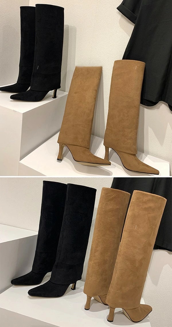 美脚ロングブーツ ニーハイブーツ 美脚 ストレッチ 厚底 ロング 疲れない ダンス ブーツ ハイヒール ピンヒール スエード 美脚 オフィス 通勤 痛くない 歩きやすい cs092s1s1c6