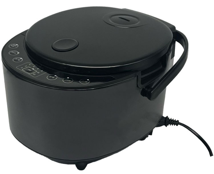 炊飯器 5合炊き スチーム機能 白米 ご飯 お米 炊飯 早炊き 炊き込み おかゆ 保温 予約 一人暮らし 新生活 持ち手つき 調理家電 簡単操作 自動保温 ブラック ROOMMATE GOHANDAK