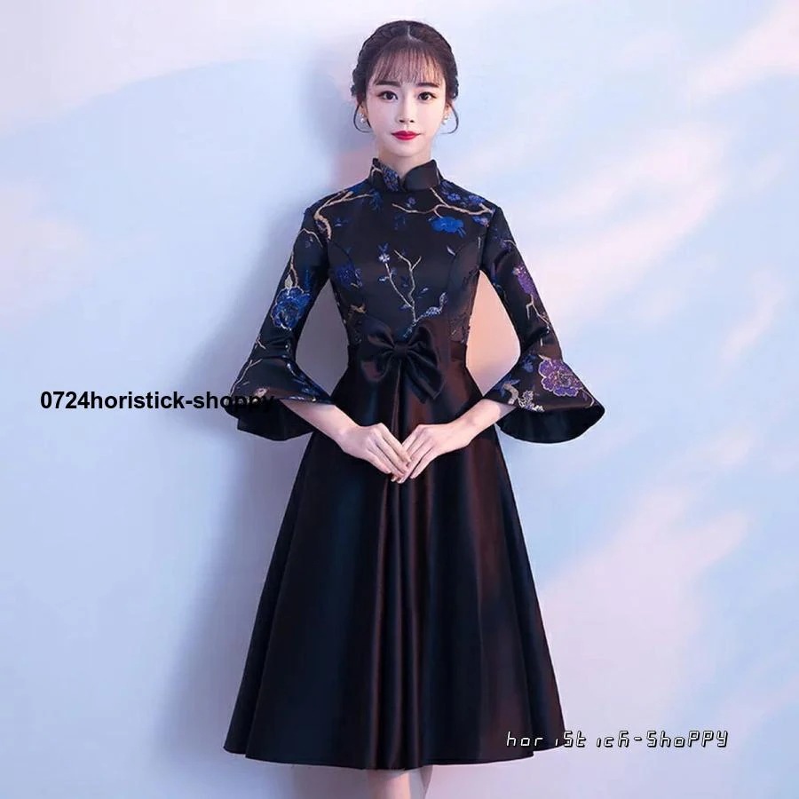 パーティードレス 結婚式 ワンピース longdress ロングドレス ミモレ丈 詰襟 ワンピース 袖あり 五分丈 ウェディングドレス ウエディング ドレス 二次会 花嫁 パーティードレス 結婚式 ワンピース longdress ロングドレス ミモレ丈 詰襟 ワンピース 袖あり 五分丈 ウェディングドレス ウエディング ドレス 二次会 花嫁