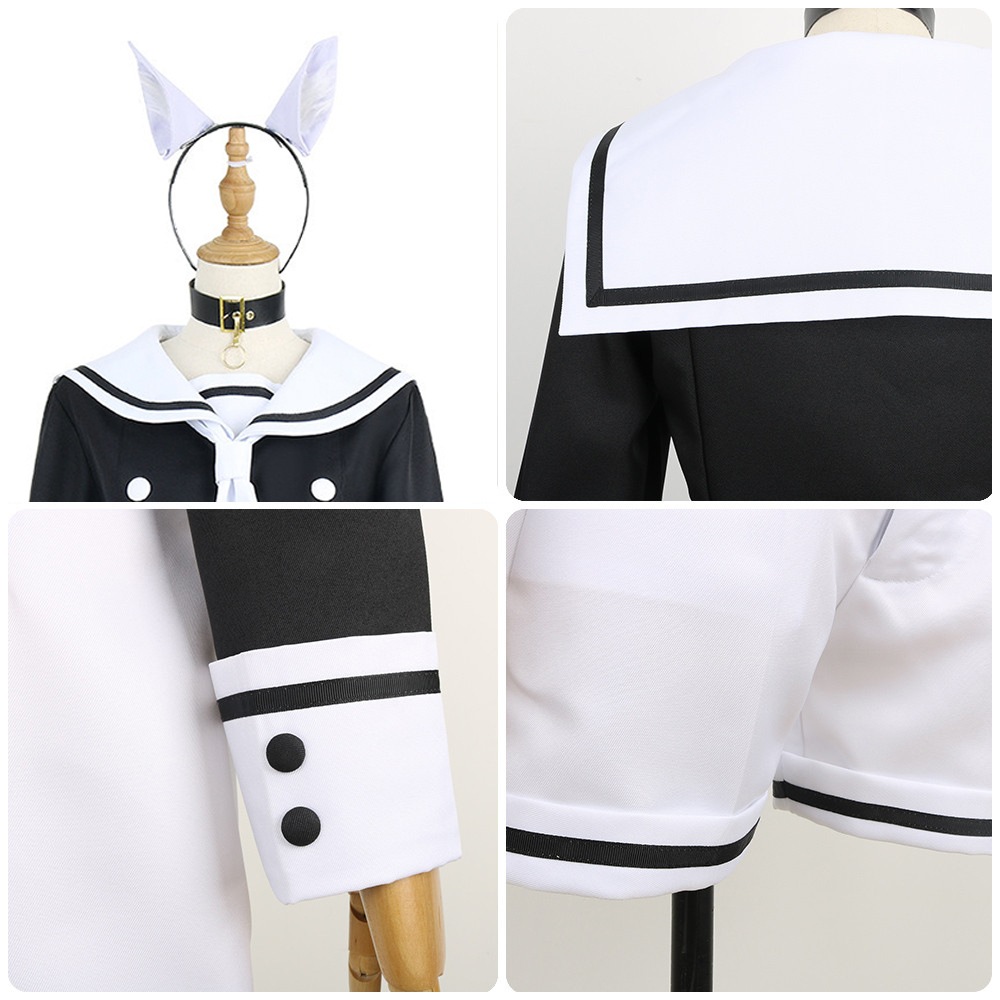 衣装+耳+尻尾+靴下 ハロウィン コスチューム YouTuber バーチャル セットアップ コスプレ 猫又おかゆ 7点セット 衣装+耳+尻尾+靴下 ハロウィン コスチューム YouTuber バーチャル セットアップ コスプレ 猫又おかゆ 7点セット