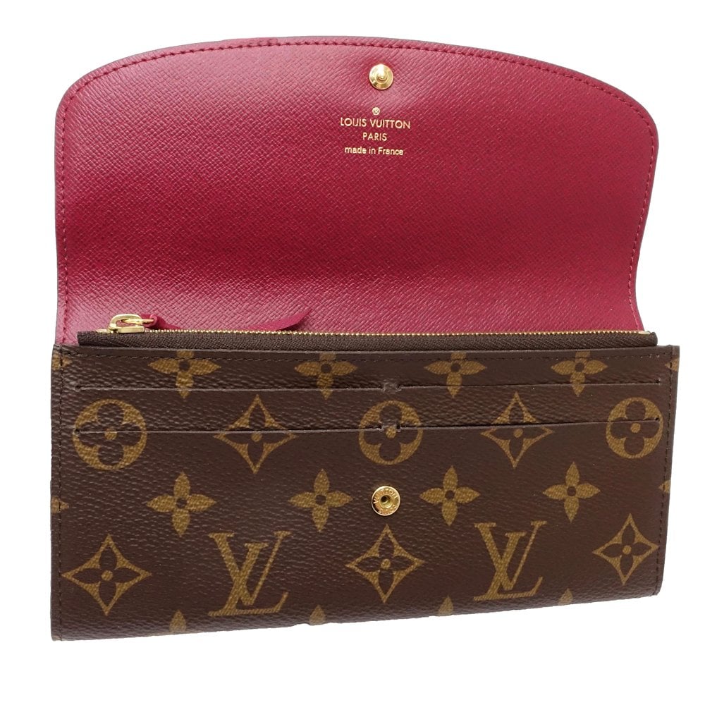 モノグラム ポルトフォイユ エミリー M60697 長財布 ブラウン フューシャ/181497【中古】 モノグラム ポルトフォイユ エミリー M60697 長財布 ブラウン フューシャ/181497【中古】