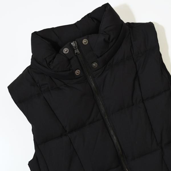 アウター ダウンベスト ZALAGA ザラガ LTAT24A4874 D レディース ブラック ナイロン フード ブロックステッチ 秋冬