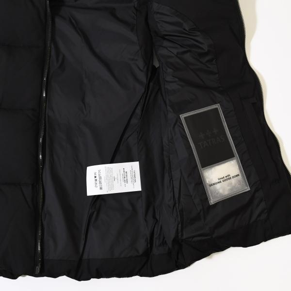 アウター ダウンベスト ZALAGA ザラガ LTAT24A4874 D レディース ブラック ナイロン フード ブロックステッチ 秋冬