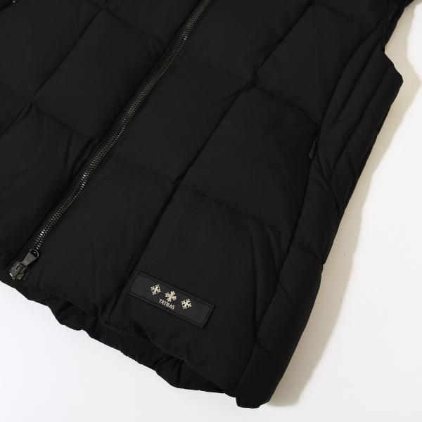 アウター ダウンベスト ZALAGA ザラガ LTAT24A4874 D レディース ブラック ナイロン フード ブロックステッチ 秋冬
