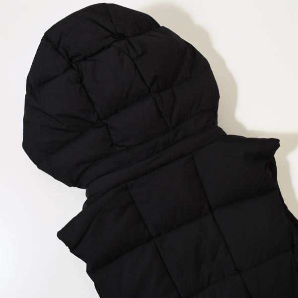 アウター ダウンベスト ZALAGA ザラガ LTAT24A4874 D レディース ブラック ナイロン フード ブロックステッチ 秋冬