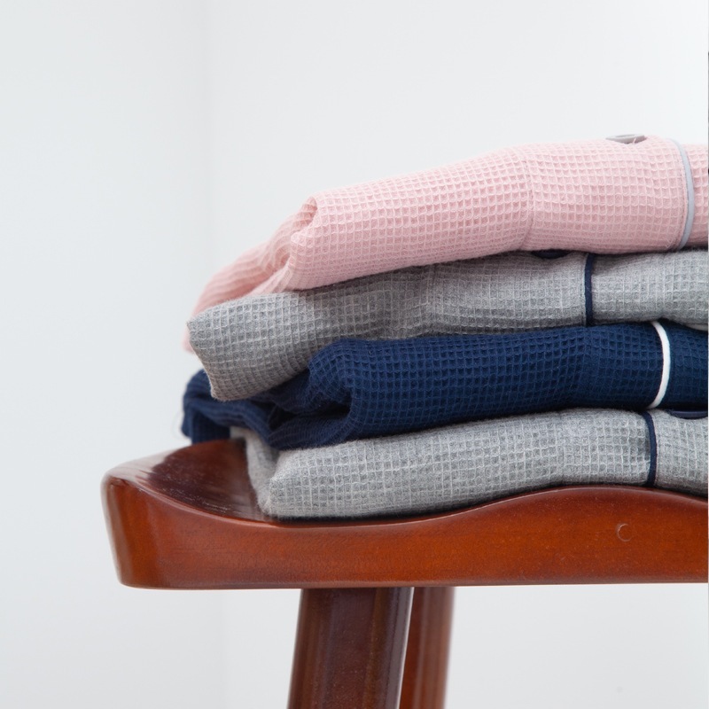 春と秋のワッフルパジャマ印刷されていない日本のレディースコットンカップルパジャマピュアコットンメンズ 母の日-0009718 春と秋のワッフルパジャマ印刷されていない日本のレディースコットンカップルパジャマピュアコットンメンズ 母の日-0009718