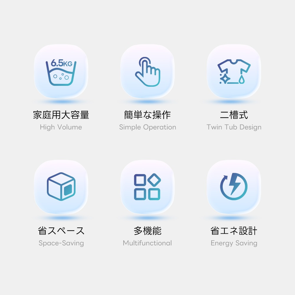 【国内発送&送·料·無·料】二槽式洗濯機 縦型洗濯機 コンパクト 洗濯6.5kg/脱水槽4kg 大容量 部屋干し タイマー機能付き 小型洗濯機 節電 二槽式洗濯機 まとめ洗い 引越し 家電 新生活