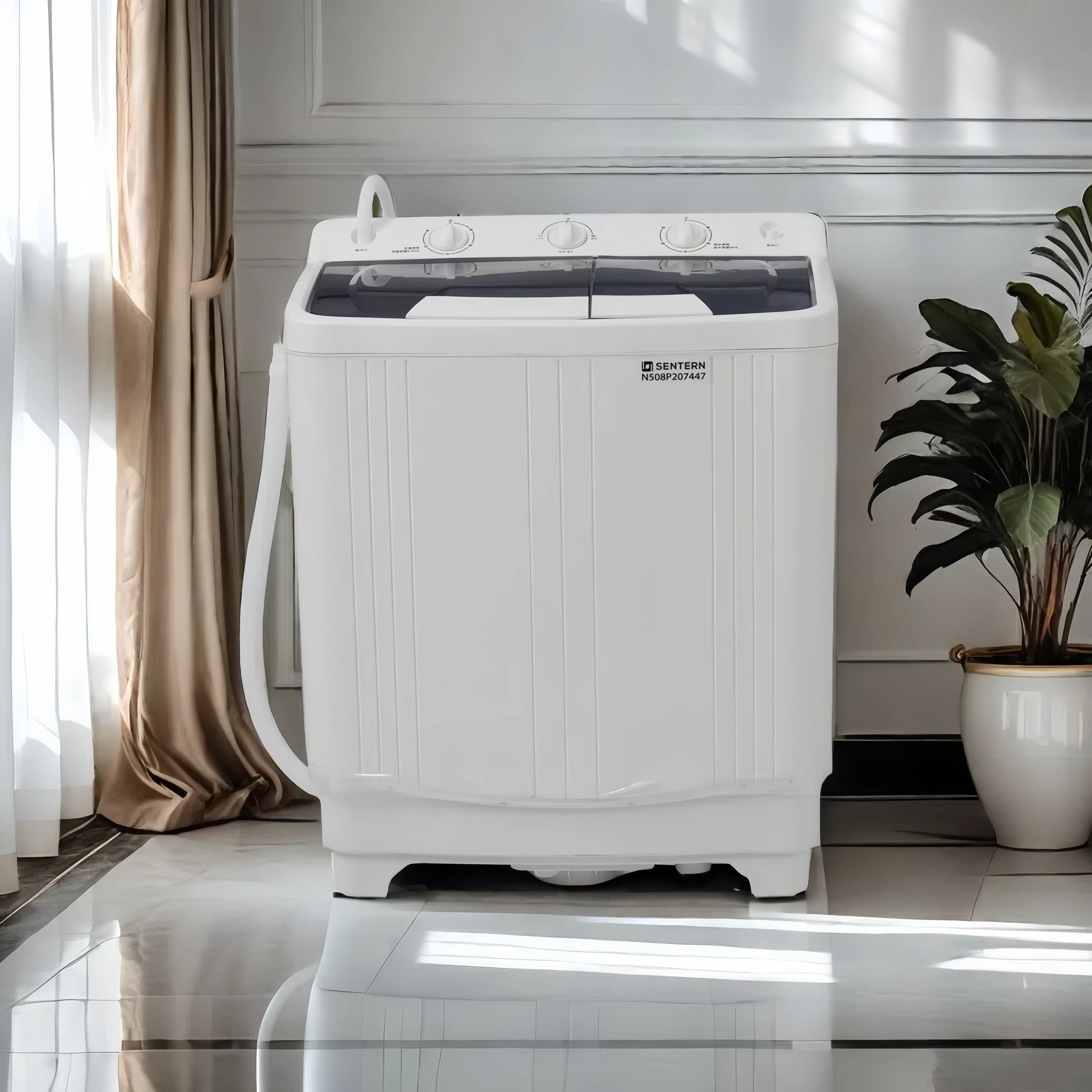 【国内発送&送·料·無·料】二槽式洗濯機 縦型洗濯機 コンパクト 洗濯6.5kg/脱水槽4kg 大容量 部屋干し タイマー機能付き 小型洗濯機 節電 二槽式洗濯機 まとめ洗い 引越し 家電 新生活