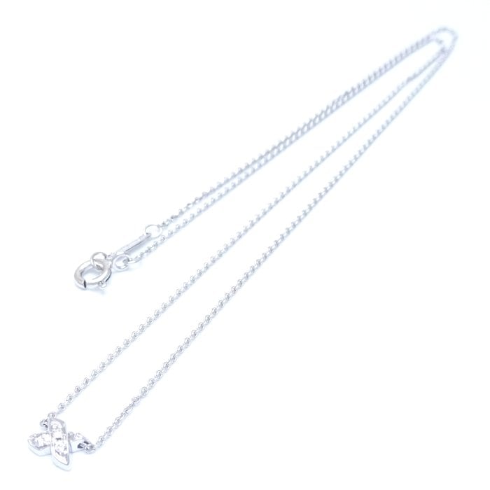 シグネチャー ネックレス ミニ ダイヤモンド K18WG ホワイトゴールド/293307【中古】 シグネチャー ネックレス ミニ ダイヤモンド K18WG ホワイトゴールド/293307【中古】