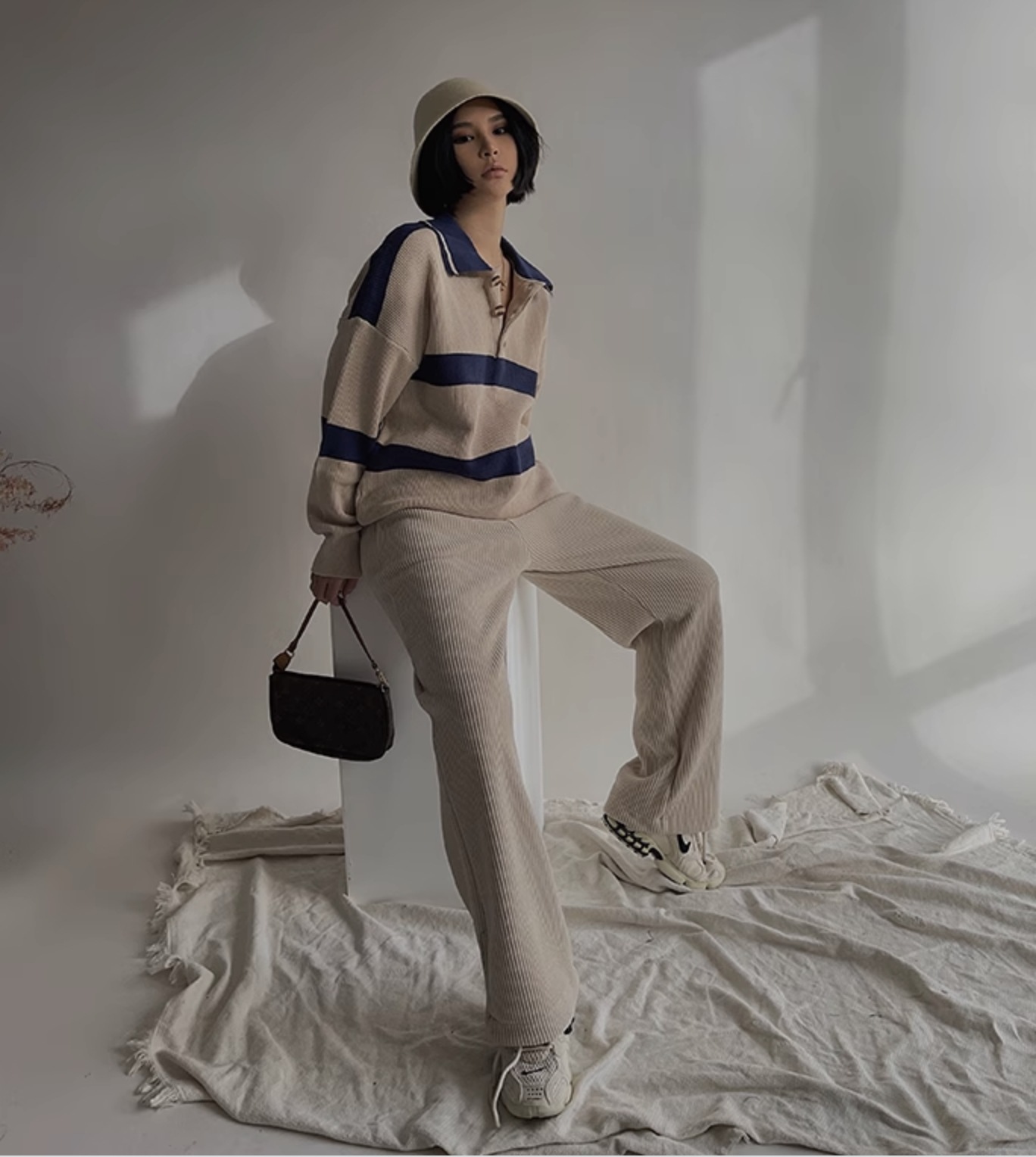 ポロシャツ トップス セーター ニット 長袖 襟付き シンプル カジュアル おしゃれ かっこいい こなれ感 ラフ メンズライク マニッシュ ボーイッシュ スポーティー ルーズ クール ボーダー シマ ポロシャツ トップス セーター ニット 長袖 襟付き シンプル カジュアル おしゃれ かっこいい こなれ感 ラフ メンズライク マニッシュ ボーイッシュ スポーティー ルーズ クール ボーダー シマ