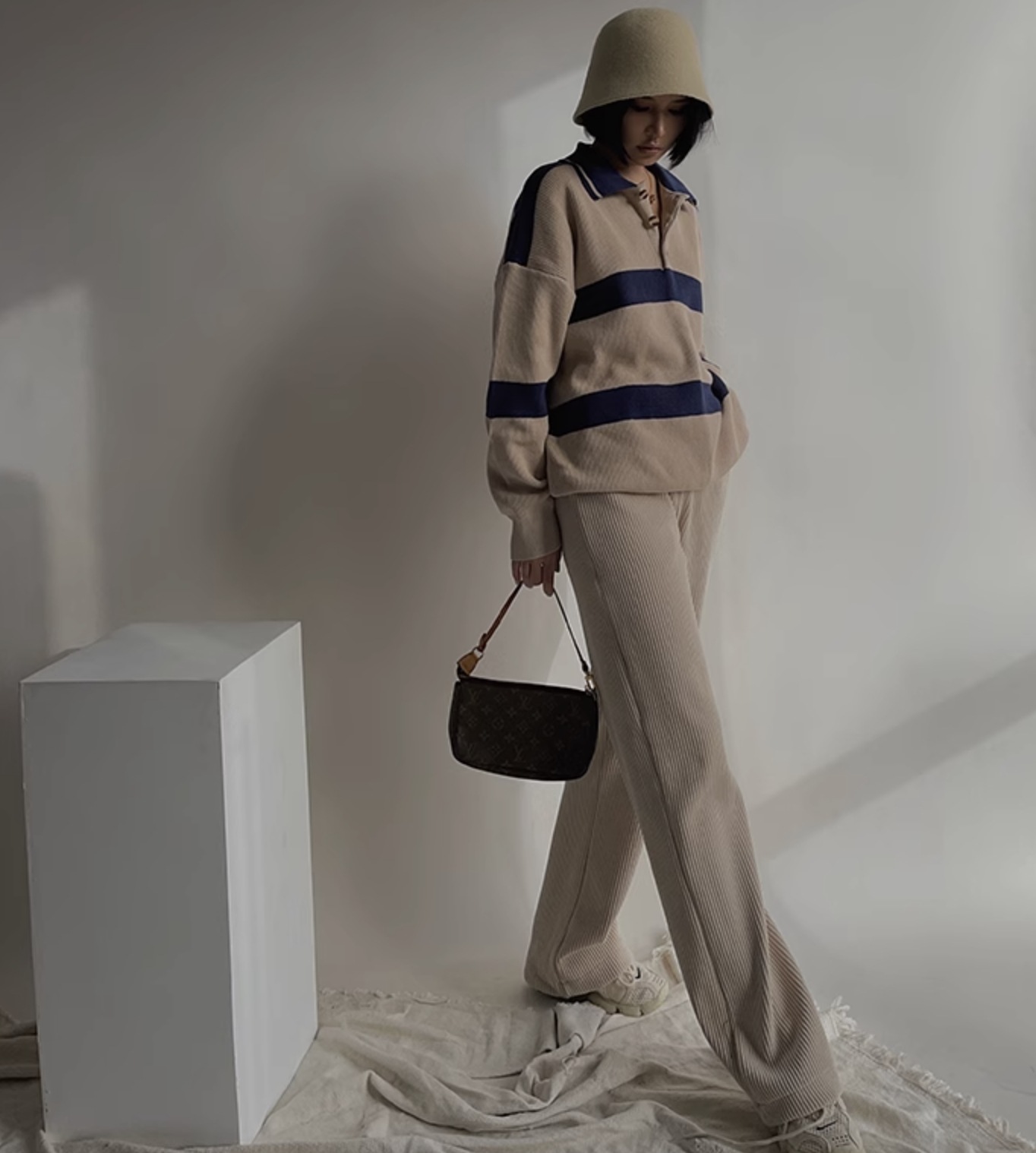 ポロシャツ トップス セーター ニット 長袖 襟付き シンプル カジュアル おしゃれ かっこいい こなれ感 ラフ メンズライク マニッシュ ボーイッシュ スポーティー ルーズ クール ボーダー シマ ポロシャツ トップス セーター ニット 長袖 襟付き シンプル カジュアル おしゃれ かっこいい こなれ感 ラフ メンズライク マニッシュ ボーイッシュ スポーティー ルーズ クール ボーダー シマ