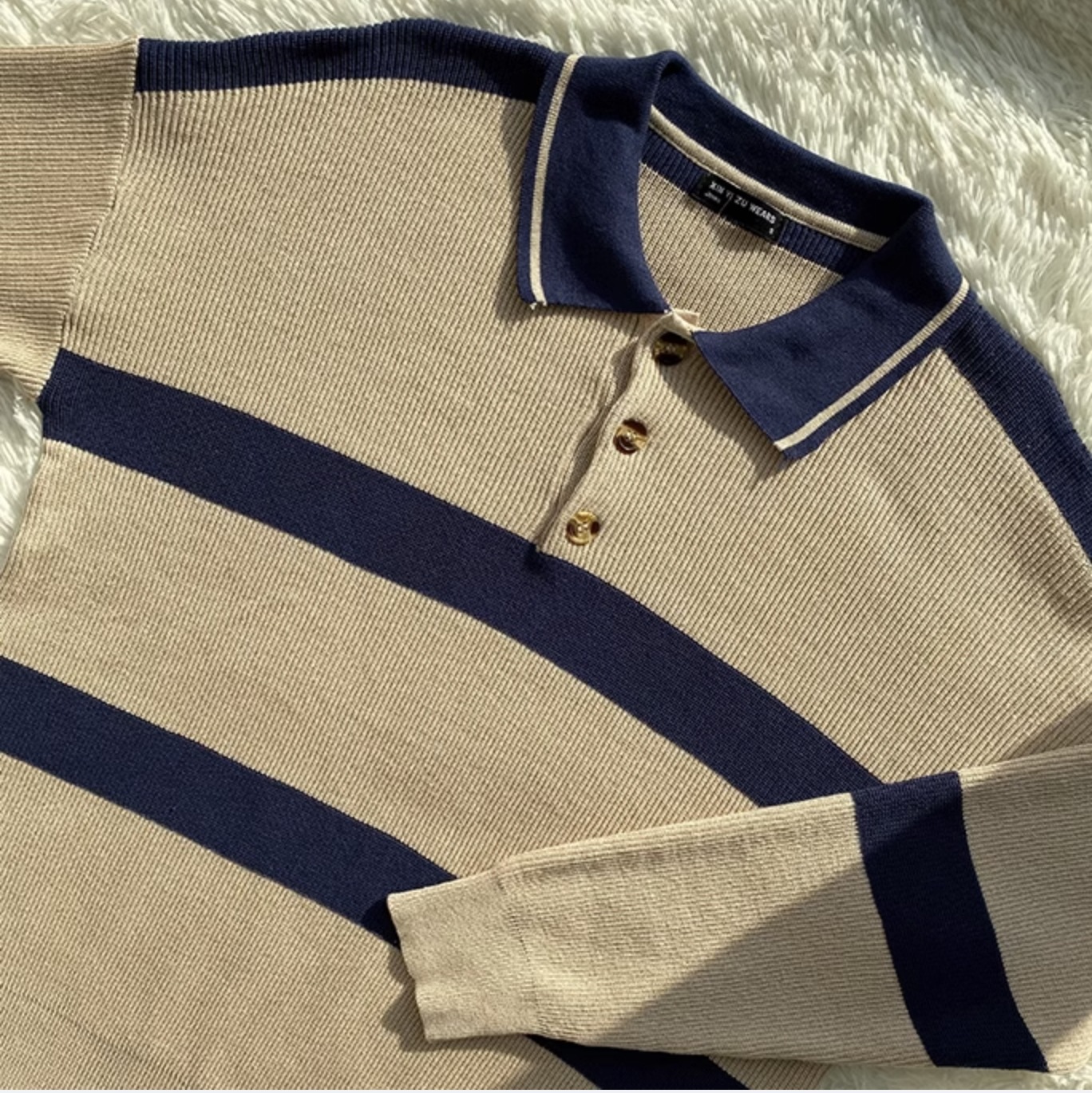 ポロシャツ トップス セーター ニット 長袖 襟付き シンプル カジュアル おしゃれ かっこいい こなれ感 ラフ メンズライク マニッシュ ボーイッシュ スポーティー ルーズ クール ボーダー シマ ポロシャツ トップス セーター ニット 長袖 襟付き シンプル カジュアル おしゃれ かっこいい こなれ感 ラフ メンズライク マニッシュ ボーイッシュ スポーティー ルーズ クール ボーダー シマ