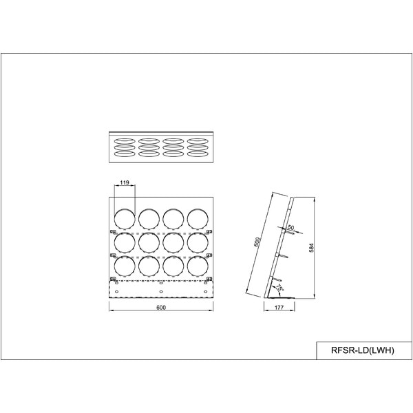スリッパラック ロー ダーク[お客様組立品]
