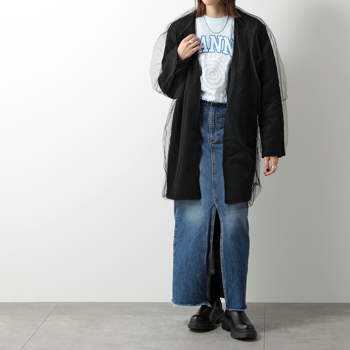 GANNI ガニー 半袖 Tシャツ Basic Jersey Peach Flower Relaxed T-shirt T3529 T3533 3575 レディ GANNI ガニー 半袖 Tシャツ Basic Jersey Peach Flower Relaxed T-shirt T3529 T3533 3575 レディ