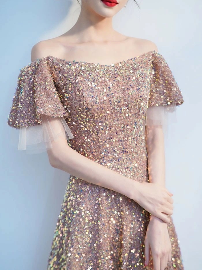 人気新作 ドレス 大人 ピアノ 発表会 演奏会用ドレス 演奏会 イブニングドレス 結婚式 母親 ピアノ発表会 中学生 パーティードレス 発表会ドレス キラキラ ショート丈ドレス オフショルダー ショー_1