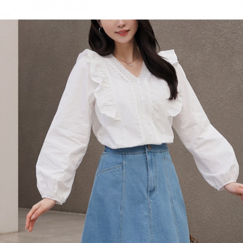 クリック&ファニーシャルドレーヌレースブラウス クリック&ファニーシャルドレーヌレースブラウス