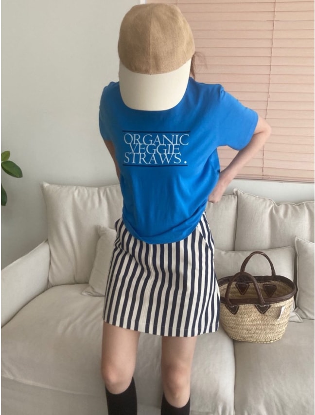 韓国ブランドファッション半袖TシャツレタリングTシャツ夏カラーきれいな半袖 韓国ブランドファッション半袖TシャツレタリングTシャツ夏カラーきれいな半袖